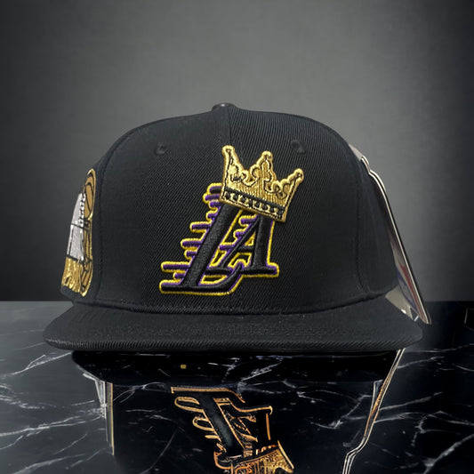 NEW Los Angeles Lakers Pro Standard Black 2020 Finals Champs Lines Snapback Hat