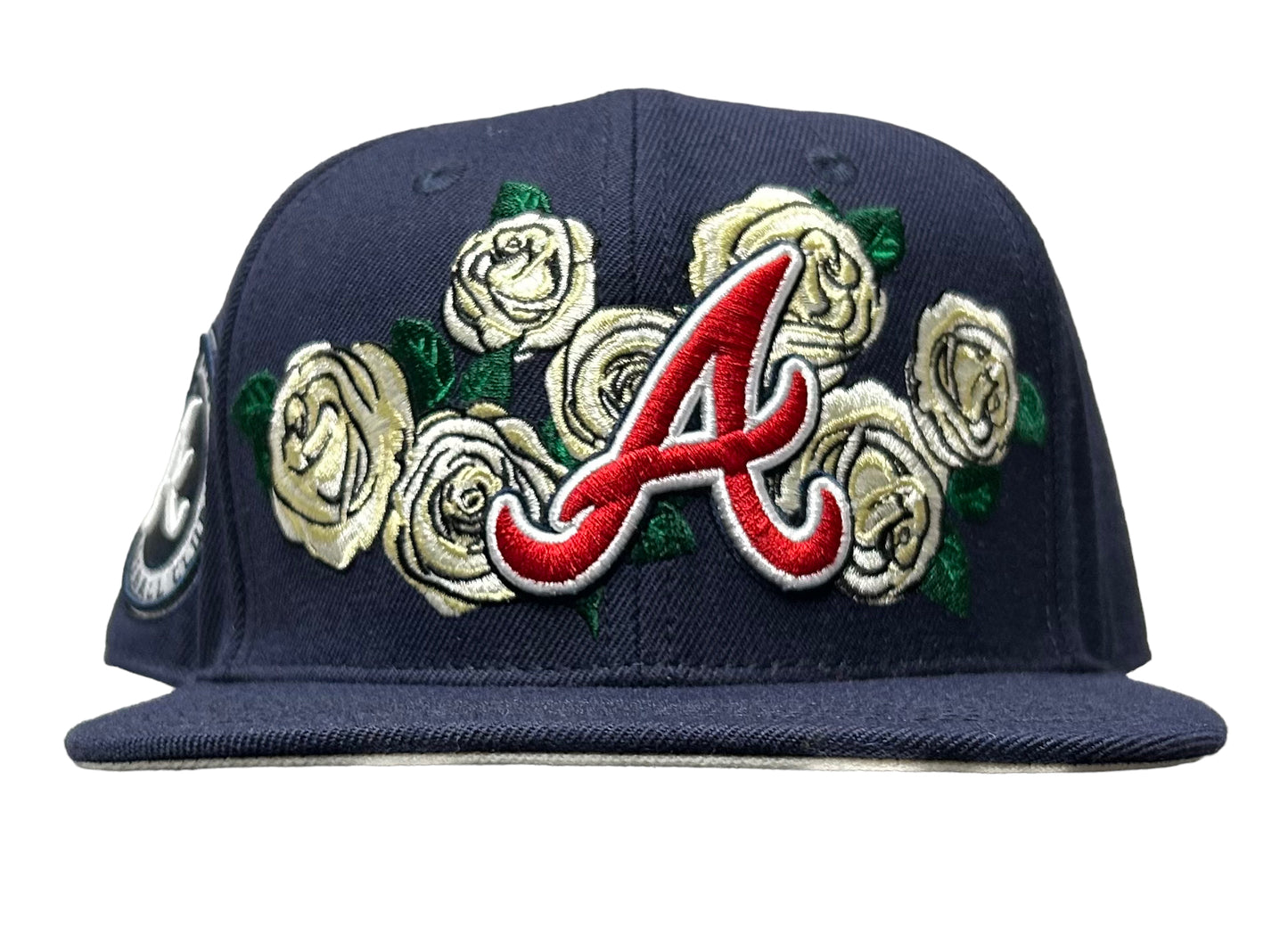 NEW Atlanta Braves PRO STANDARD White Rose SnapBack Hat White UV