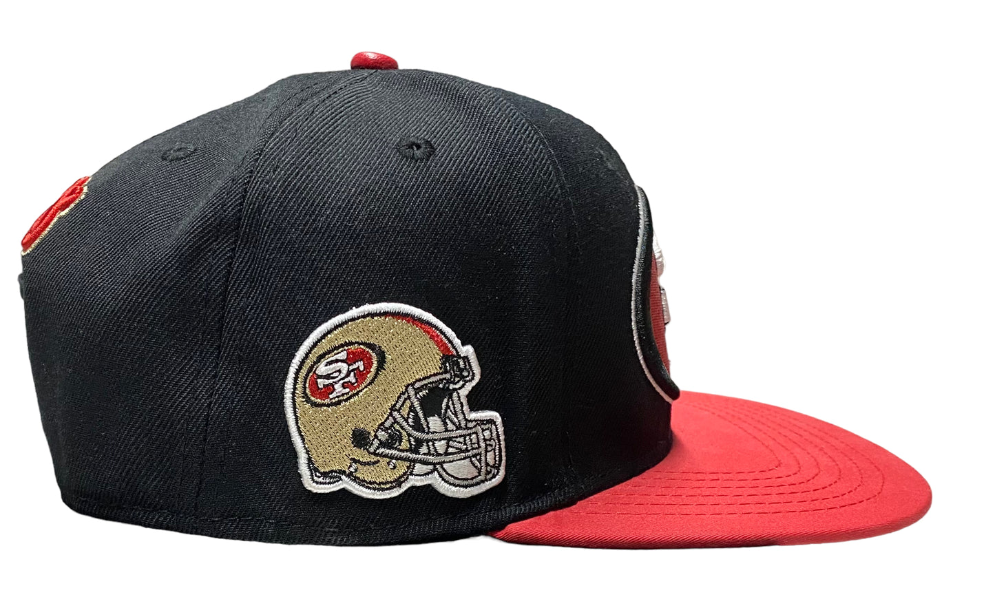 NEW 49ers Pro Standard 2 Tone SnapBack Black Red  Helmet Side Patch