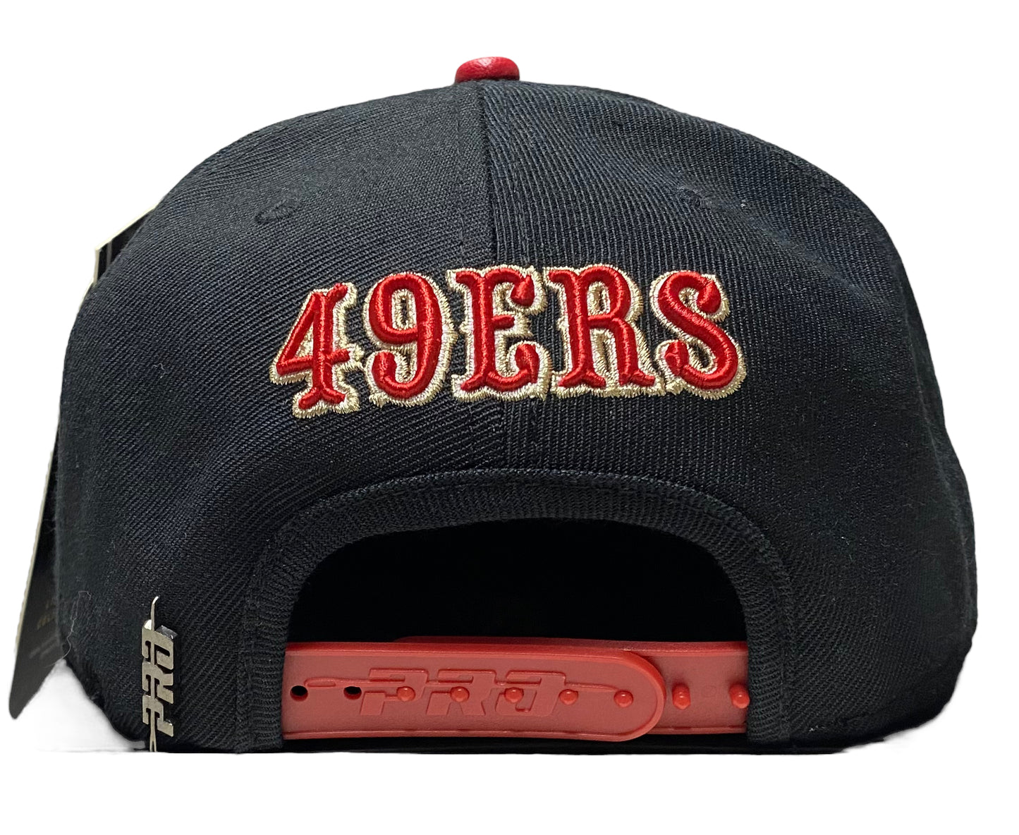 NEW 49ers Pro Standard 2 Tone SnapBack Black Red  Helmet Side Patch