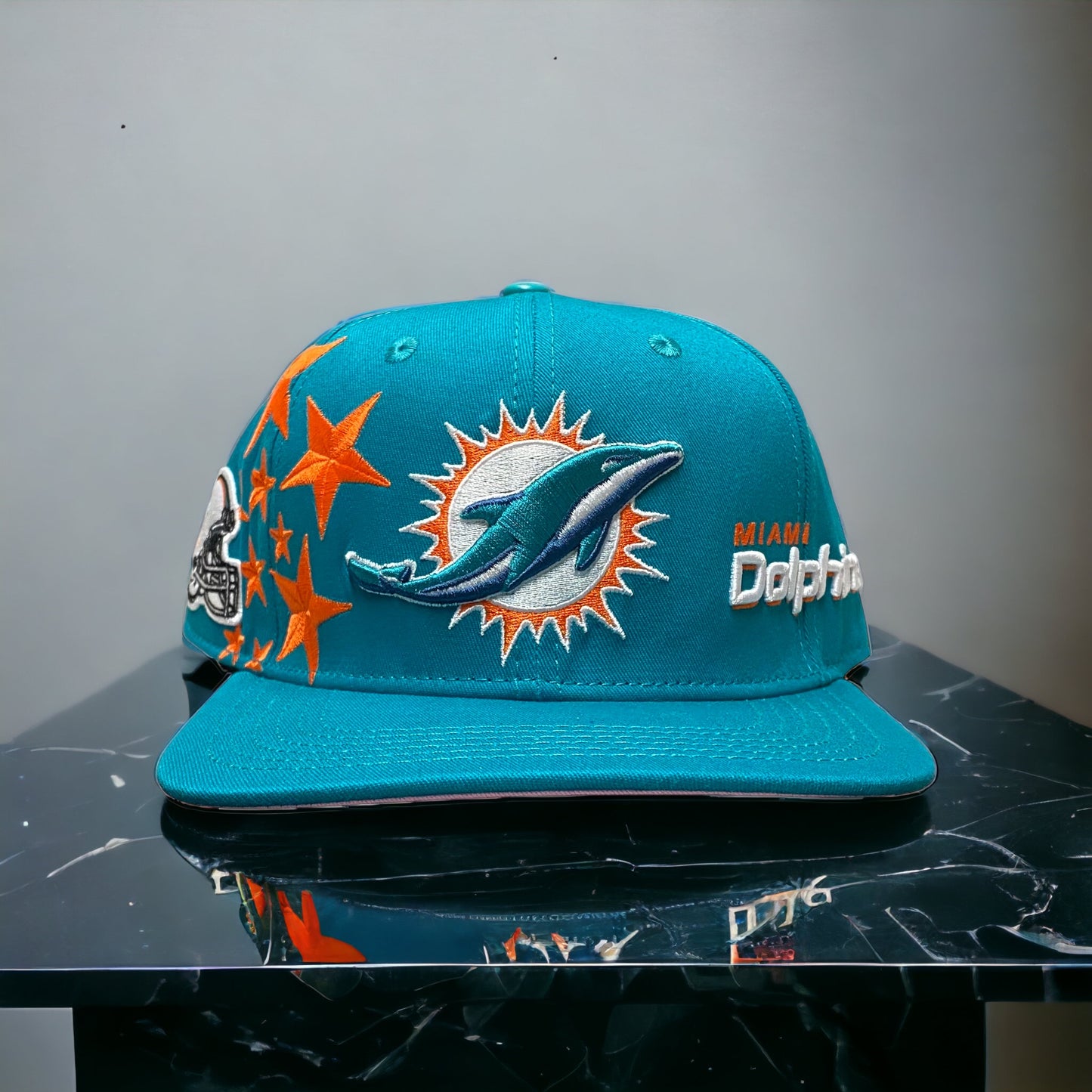 New Miami Dolphins Star Side Script Pro Standard Green Pink UV