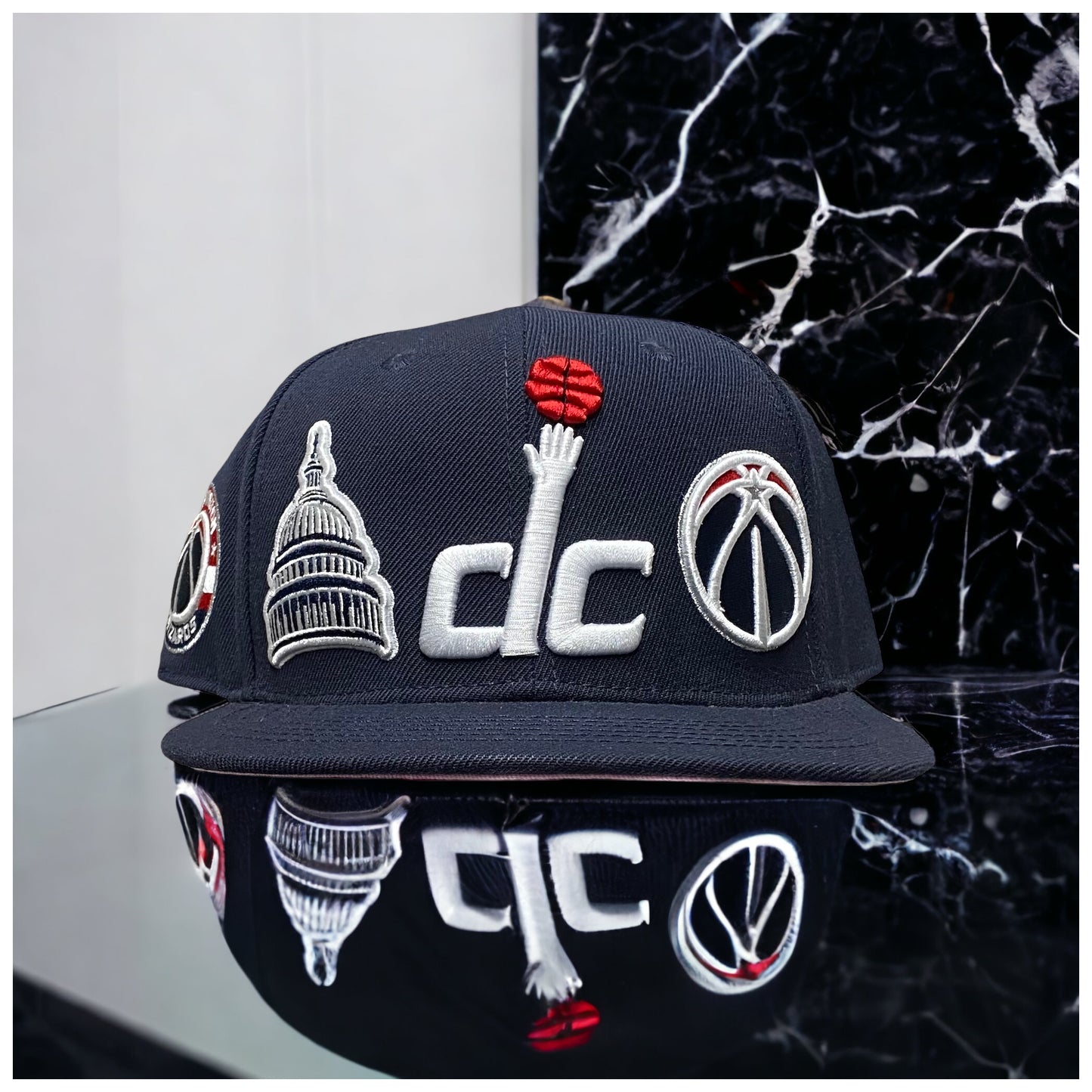 NEW WASHINGTON WIZARDS CITY DOUBLE FRONT LOGO SNAPBACK HAT Pro Standard Pink UV