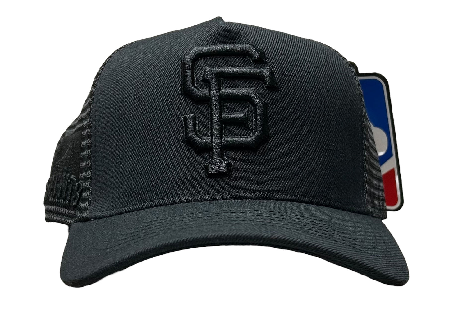 NEW MLB San Francisco Giants Pro Standard Trucker SnapBack Triple Black Curved