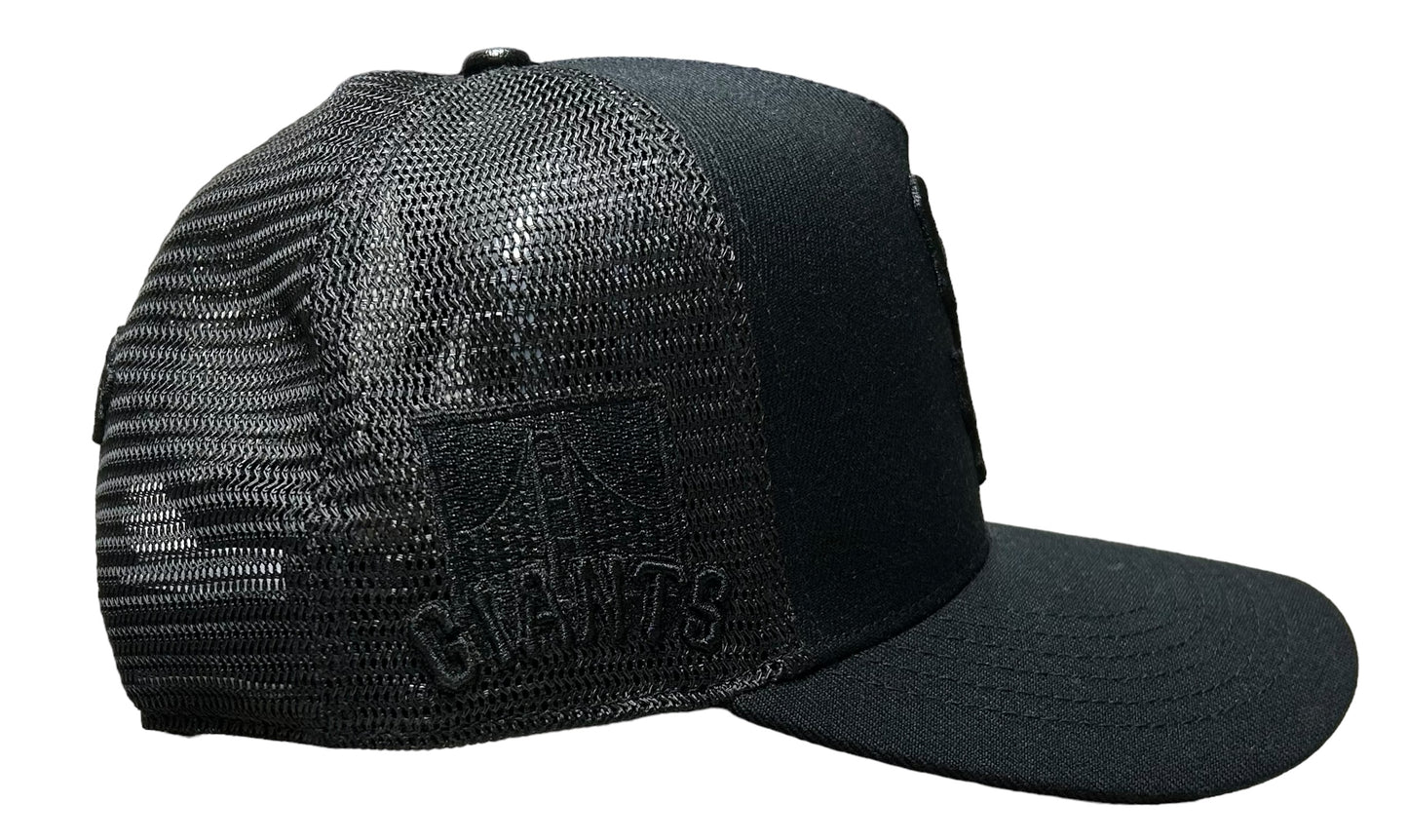 NEW MLB San Francisco Giants Pro Standard Trucker SnapBack Triple Black Curved