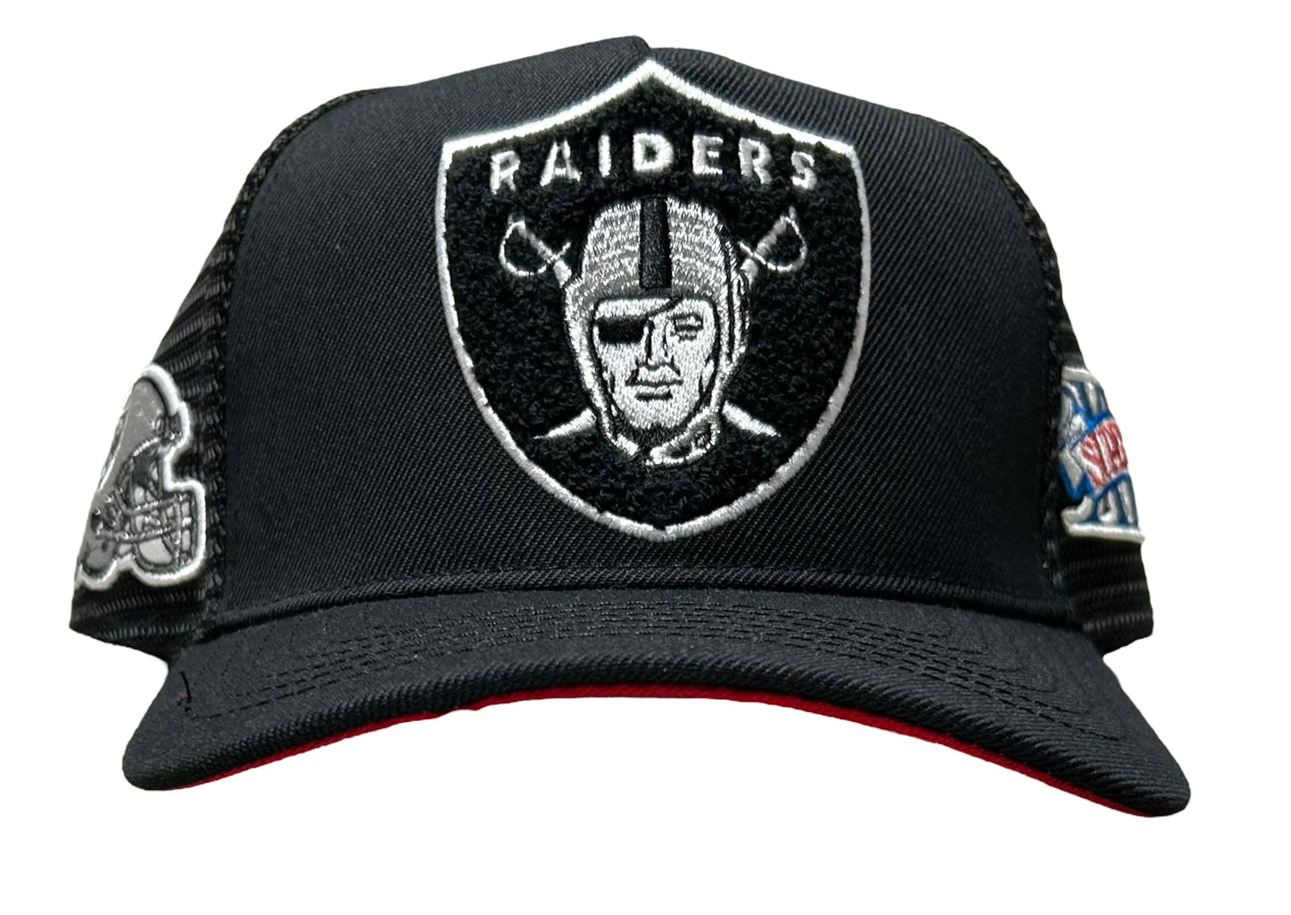 NEW Las Vegas Raiders PRO STANDARD Trucker Black SnapBack Curved Brim Red UV