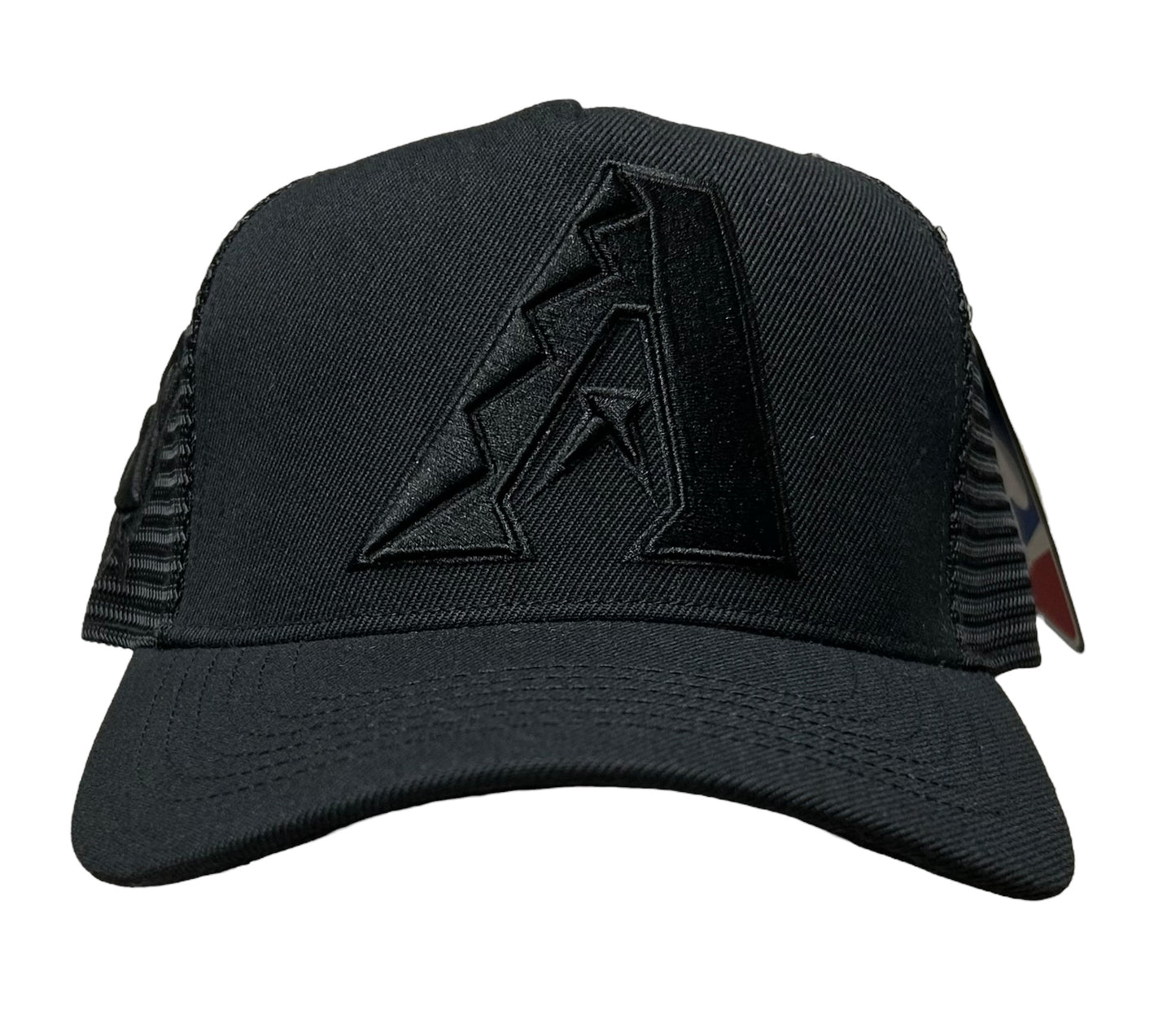 New Arizona Diamondbacks  PRO STANDARD Trucker SnapBack Hat Triple Black Curved