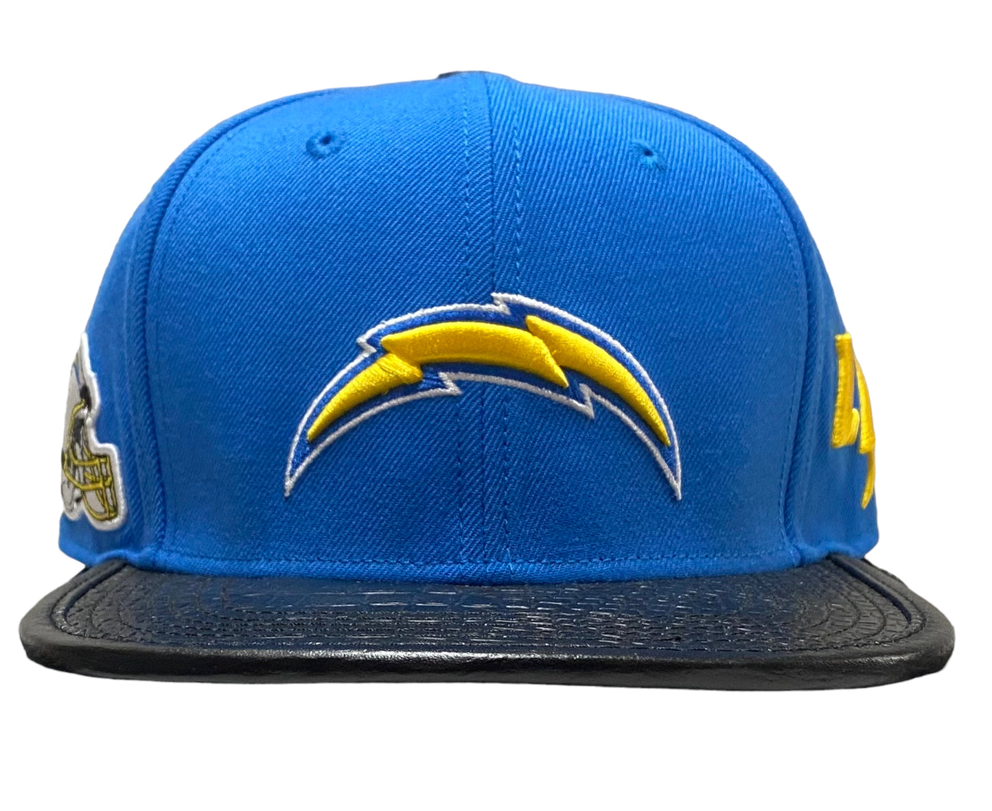 New Los Angeles Chargers Pro Standard 2 Tone Leather Brim Strap back