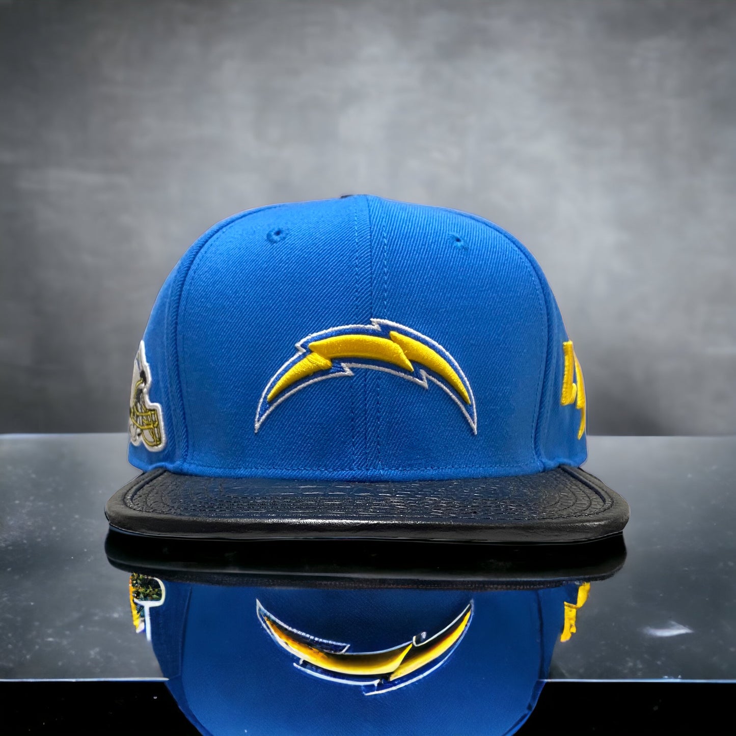 New Los Angeles Chargers Pro Standard 2 Tone Leather Brim Strap back