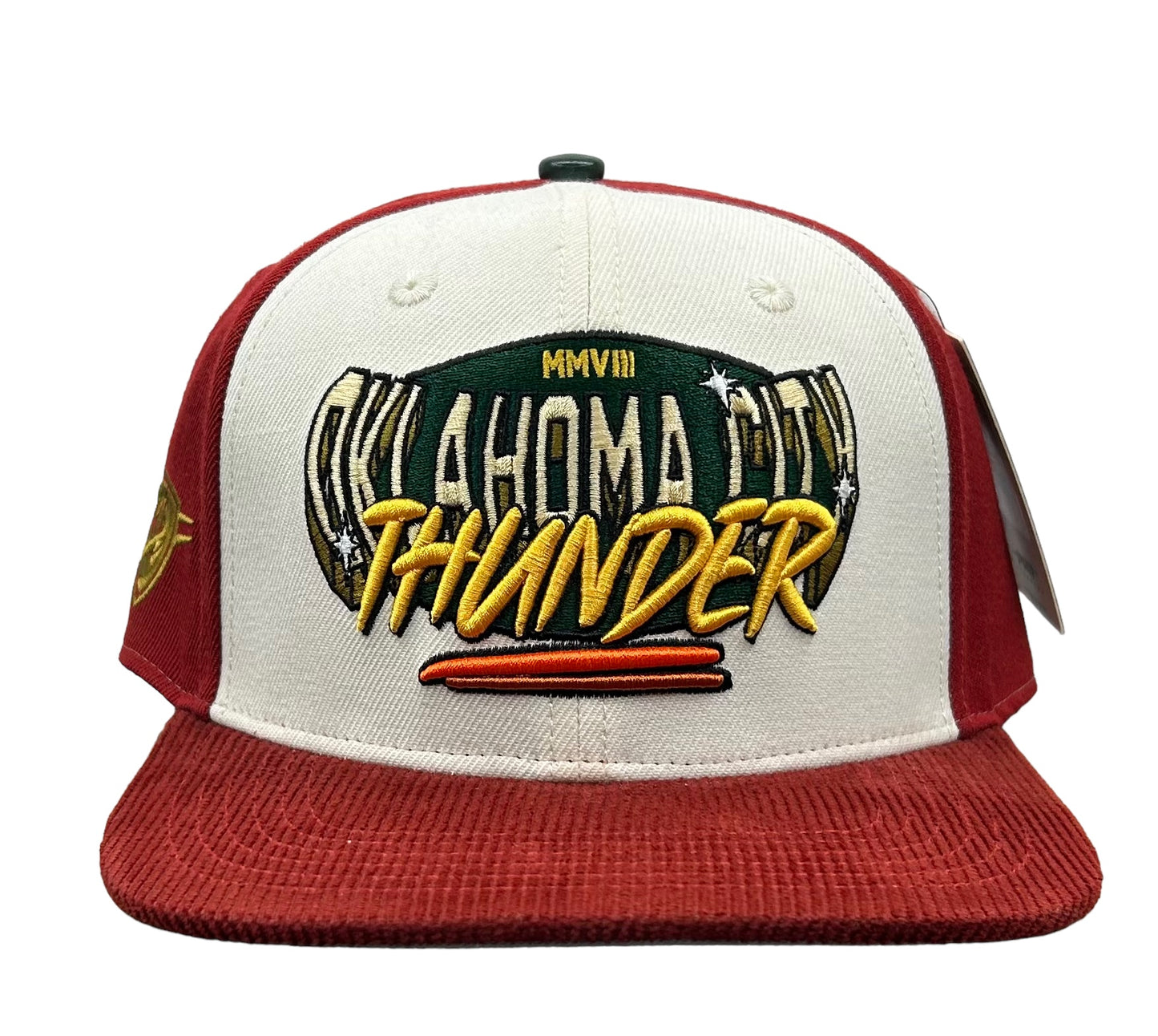 NEW Oklahoma City Thunder PRO STANDARD 2 Tone SnapBack Hat Corduroy Brim Gray UV