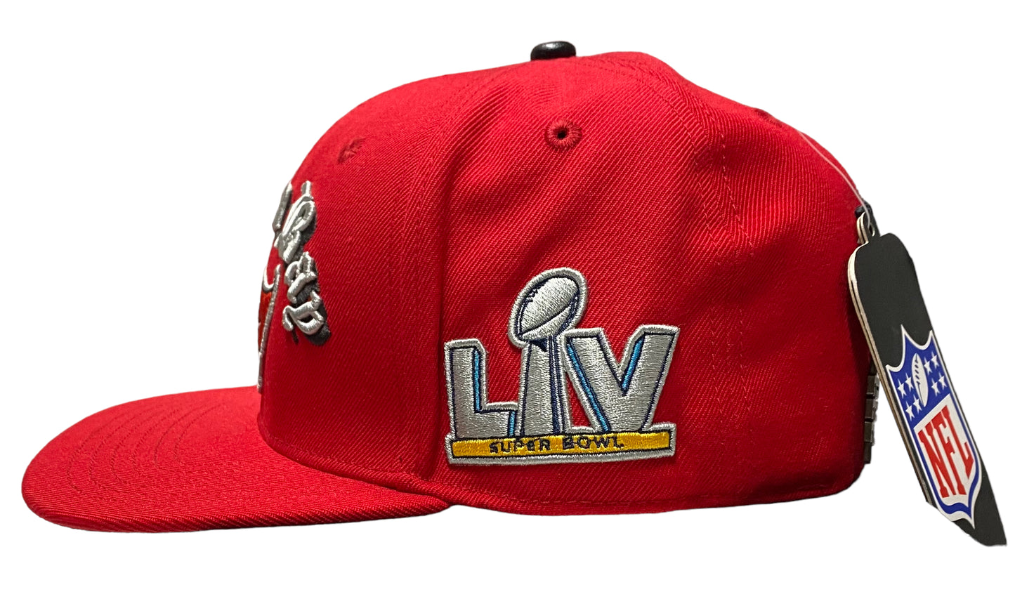 NEW Pro Standard Red Tampa Bay Buccaneers LV Super Bowl Champions SnapBack Mens