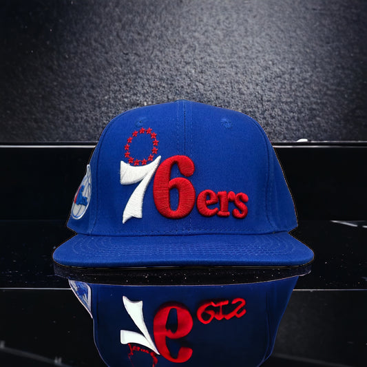 New  Philadelphia 76ers PRO STANDARD Leather Strapback Hat Blue NWOT