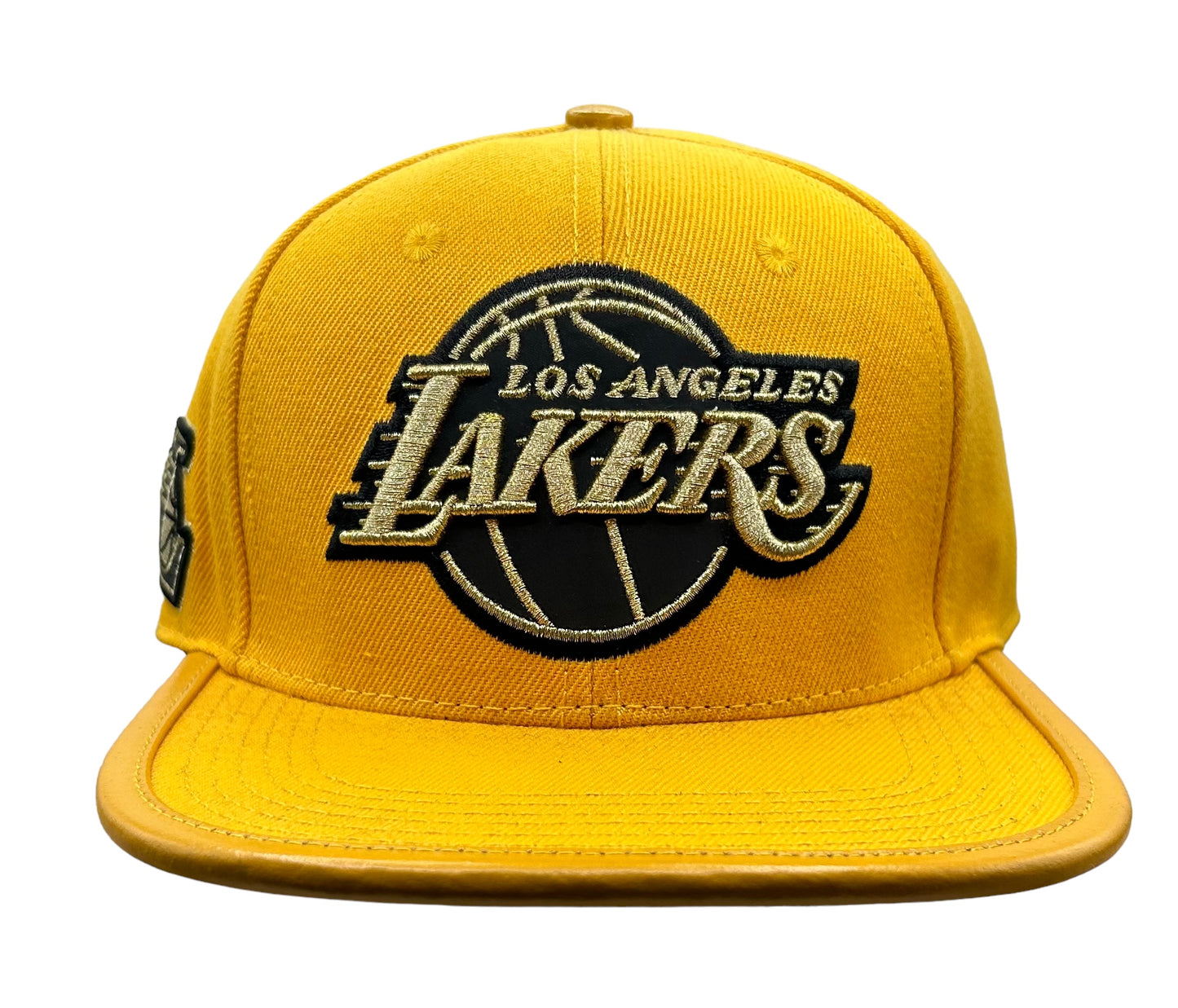 NEW Los Angeles Lakers PRO STANDARD Leather Strapback Yellow Luxury Sportswear