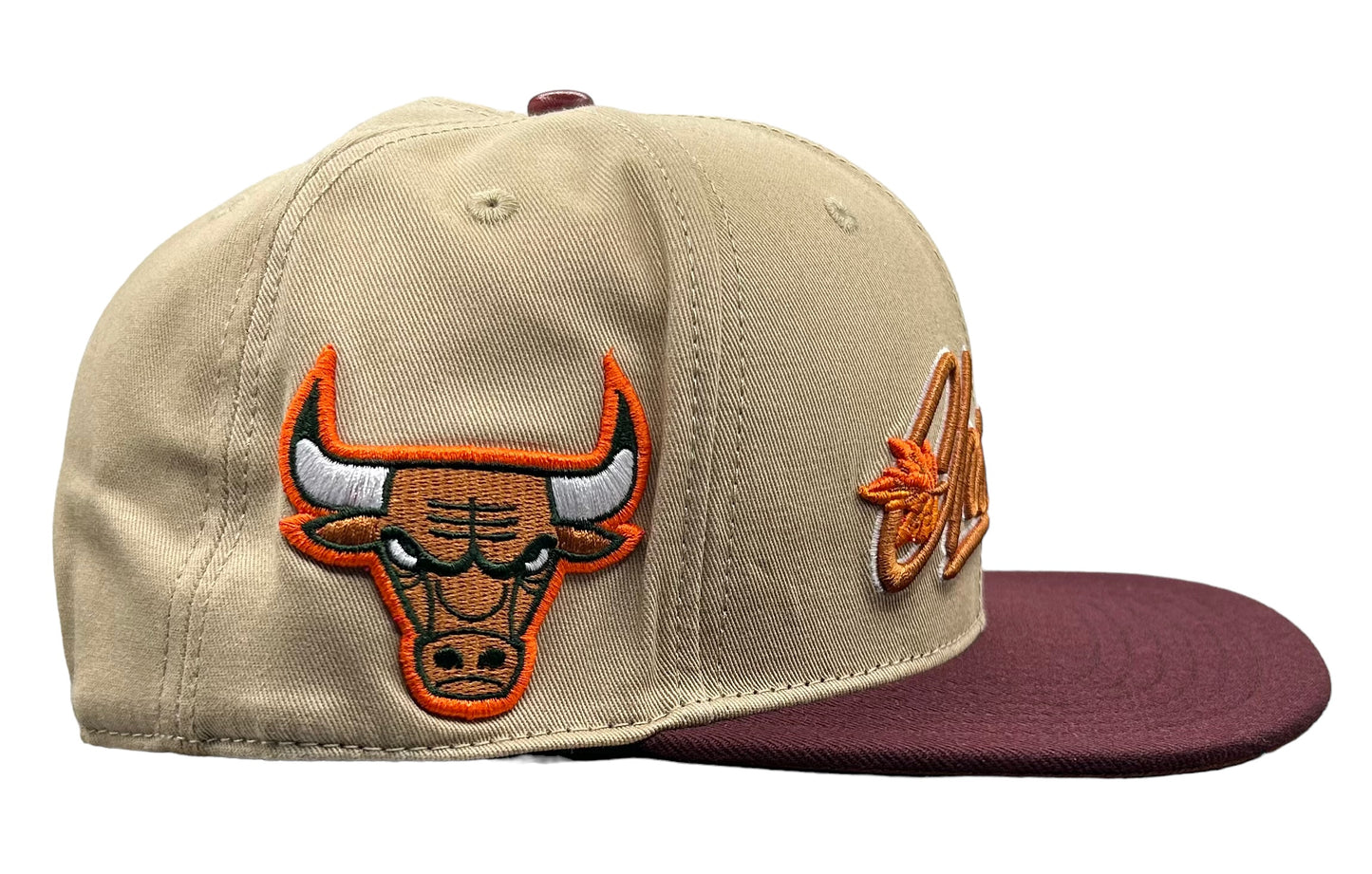 NEW Chicago Bulls PRO STANDARD SnapBack Hat Fall Brown 2 Tone Cap Script Logo