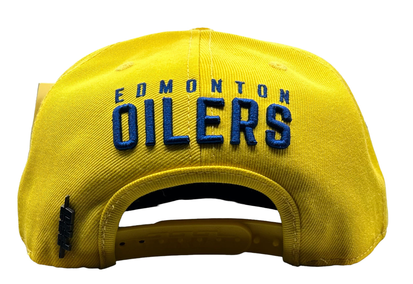 NEW Edmonton Oilers PRO STANDARD SnapBack Hat Big Logo Yellow Gray UV Flat Brim