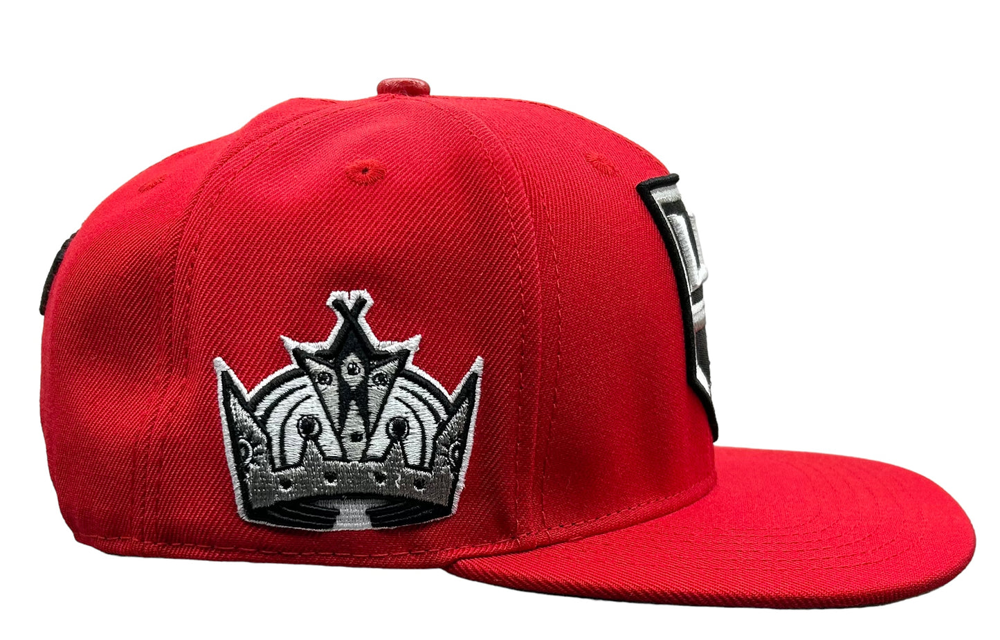 NEW Los Angeles King PRO STANDARD Red SnapBack Hat Crown Side Patch Gray UV