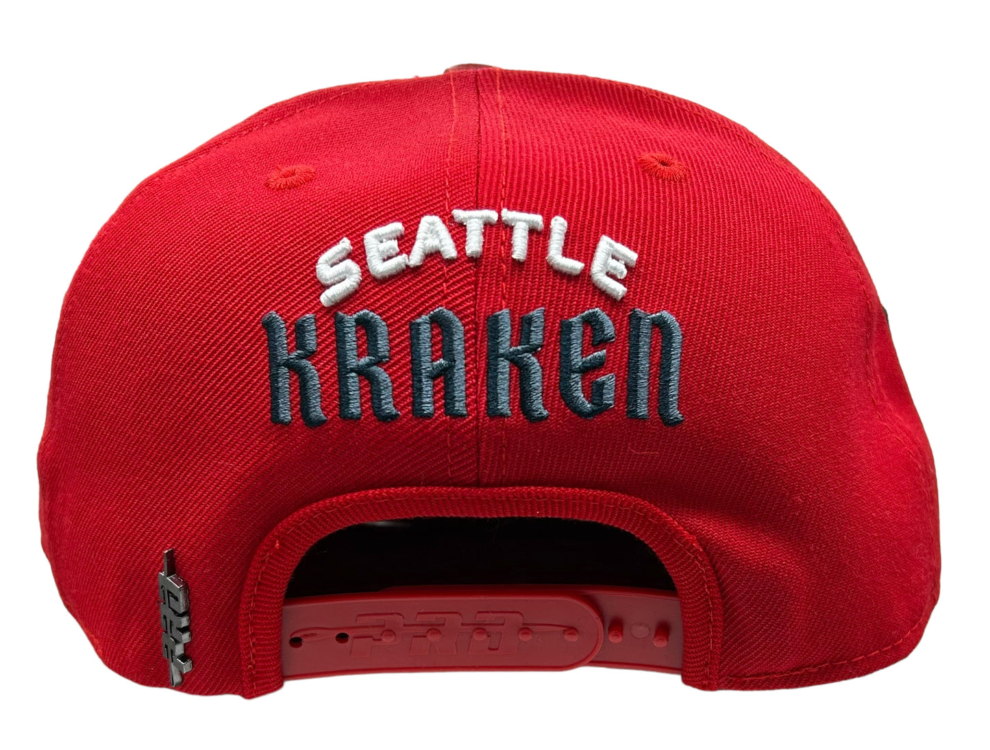 NEW Seattle Kraken PRO STANDARD Red Wool SnapBack Hat Big S Logo NHL Hockey Cap