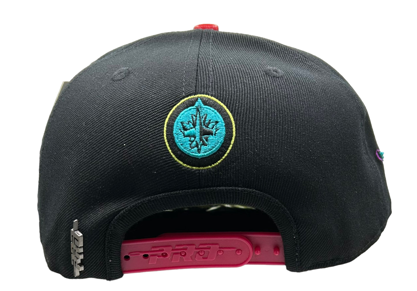 NEW Winnipeg Jets PRO STANDARD Black SnapBack Hat Volt Green UV Flat Brim Cap