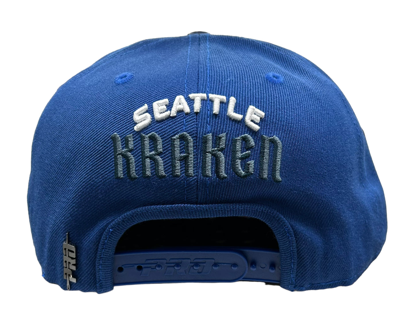 NEW Seattle Kraken PRO STANDARD Blue Wool SnapBack Hat Gray UV Flat Brim NHL Cap