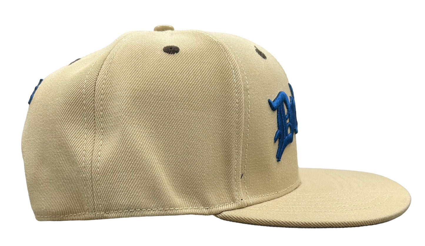 New Los Angeles Dodgers Pro Standard SnapBack Hat Beige Old English Logo Beige