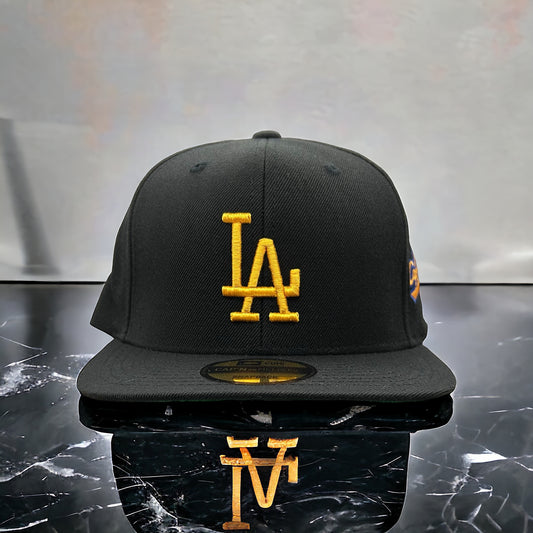 NEW Capn On Melrose Los Angeles Dodgers Black SnapBack Hat Flat Brim Cap