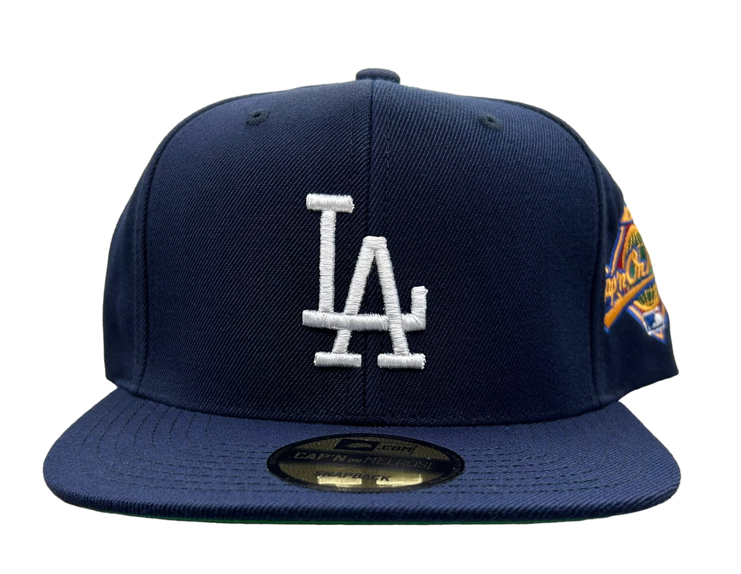 New Capn On Melrose Los Angeles Dodgers Navy Blue SnapBack Hat Flat Brim Cap