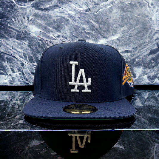 New Capn On Melrose Los Angeles Dodgers Navy Blue SnapBack Hat Flat Brim Cap