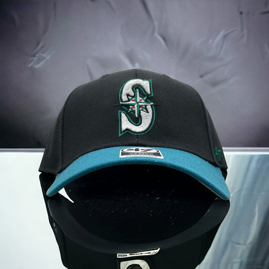 NEW Seattle Mariners 47 Brand MVP  2 Tone Curved  Cap Adjustable Strap Hat