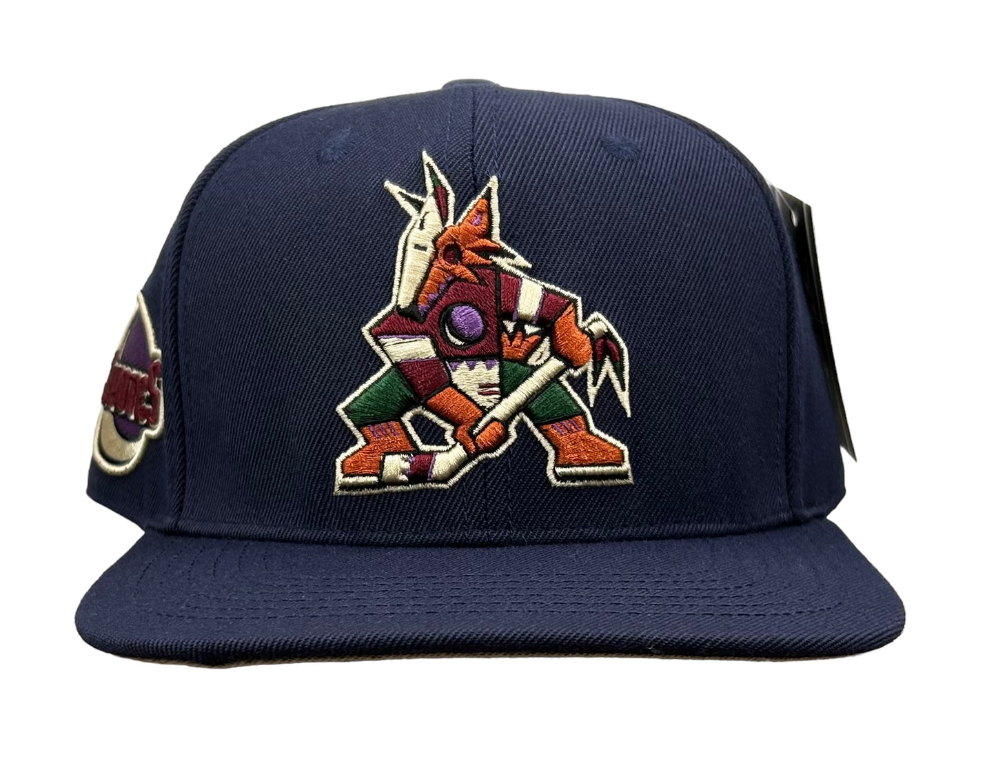 NEW Arizona Coyotes PRO STANDARD Navy Blue SnapBack Hat Moon Side Patch Gray UV