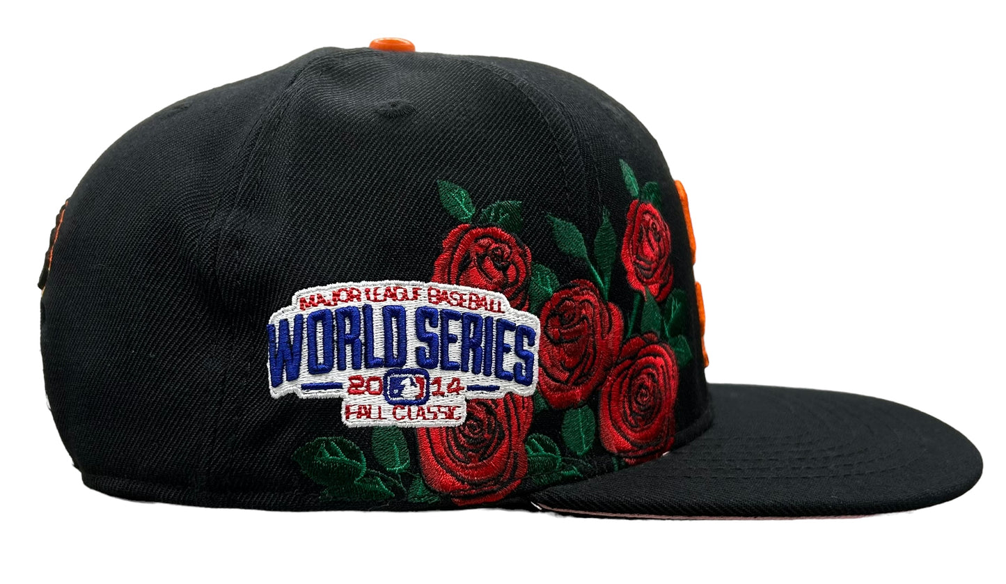 NEW San Francisco Giants PRO STANDARD Black Rose Snapback Hat Flat Brim Cap