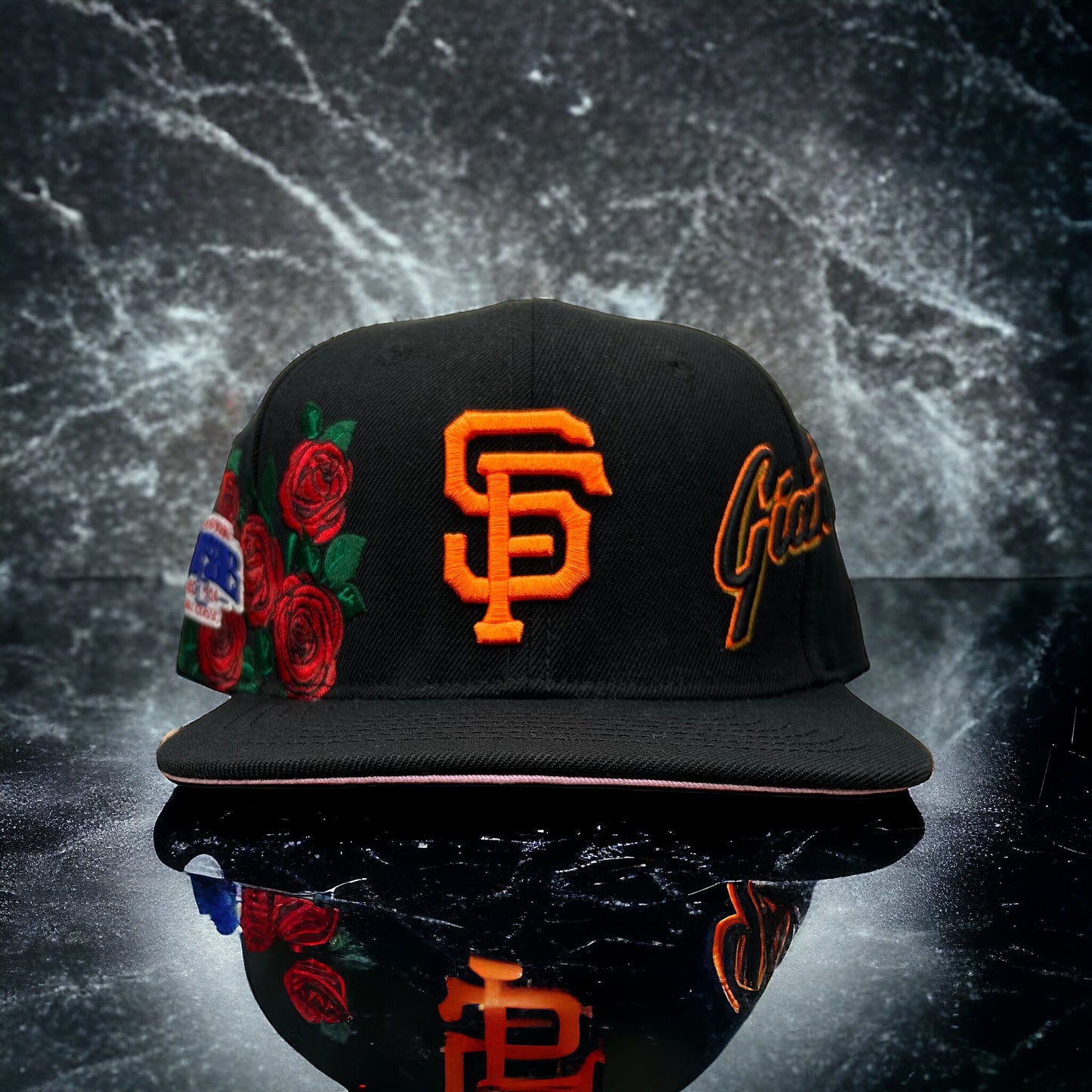 NEW San Francisco Giants PRO STANDARD Black Rose Snapback Hat Flat Brim Cap