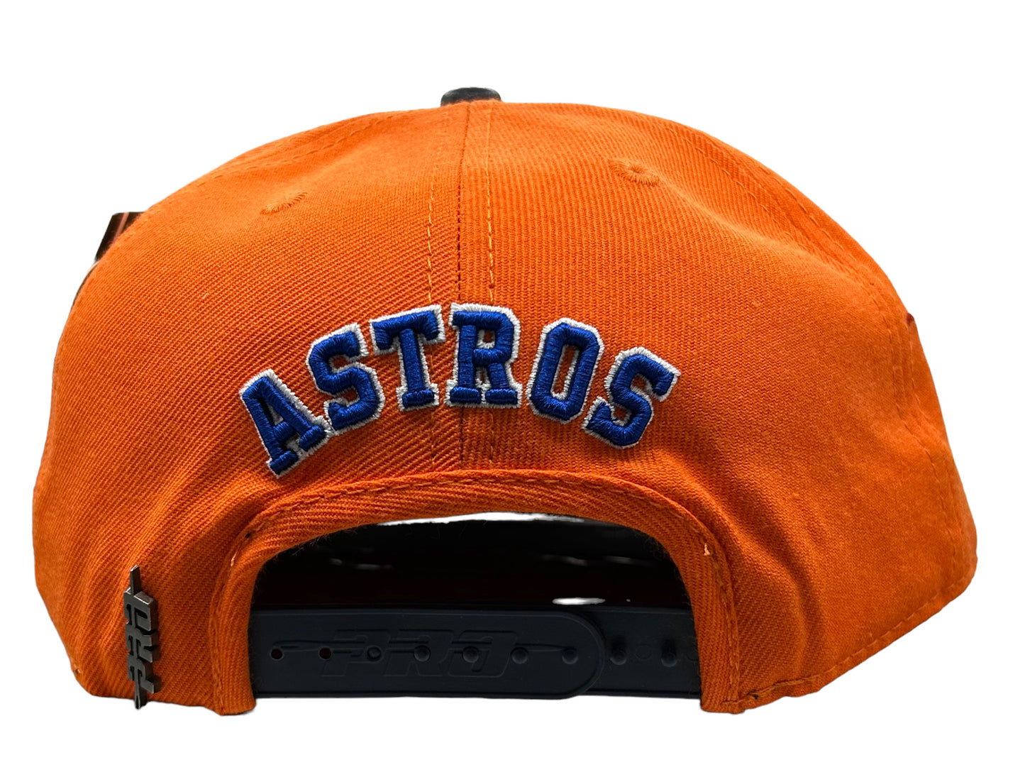 NEW Houston Astros PRO STANDARD Orange Snapback Hat Side Script Logo Blue UV