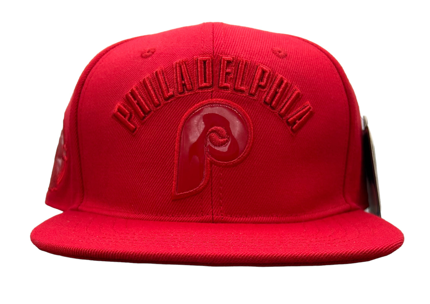 NEW Philadelphia Phillies PRO STANDARD Triple Red Snapback Hat Flat Brim Cap