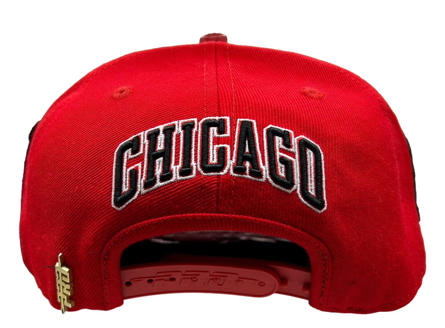 NEW Chicago Bulls PRO STANDARD Red Snapback Hat Championship Side Patch