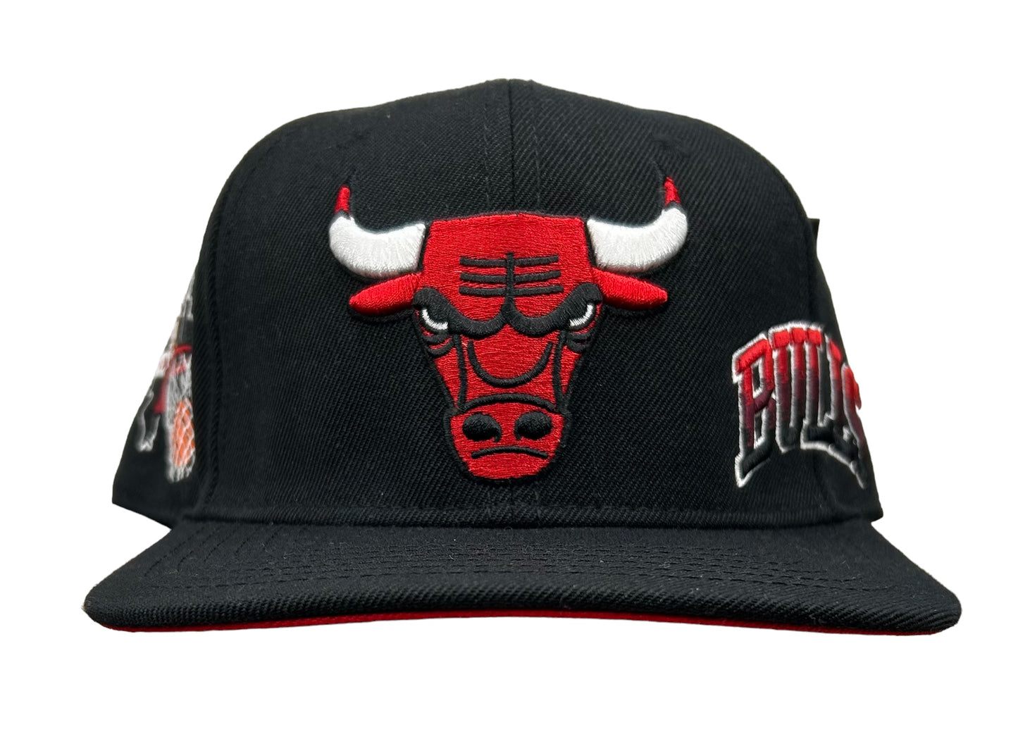 NEW Chicago Bulls PRO STANDARD SnapBack Hat Side Script Patch Flat Brim Cap