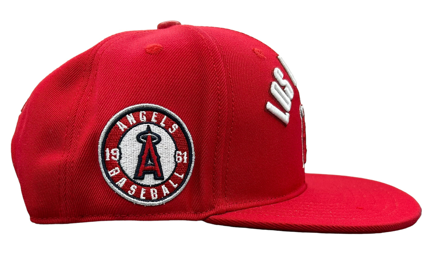 NEW Los Angeles Angels PRO STANDARD Red SnapBack Hat Flat Brim Adjustable Cap