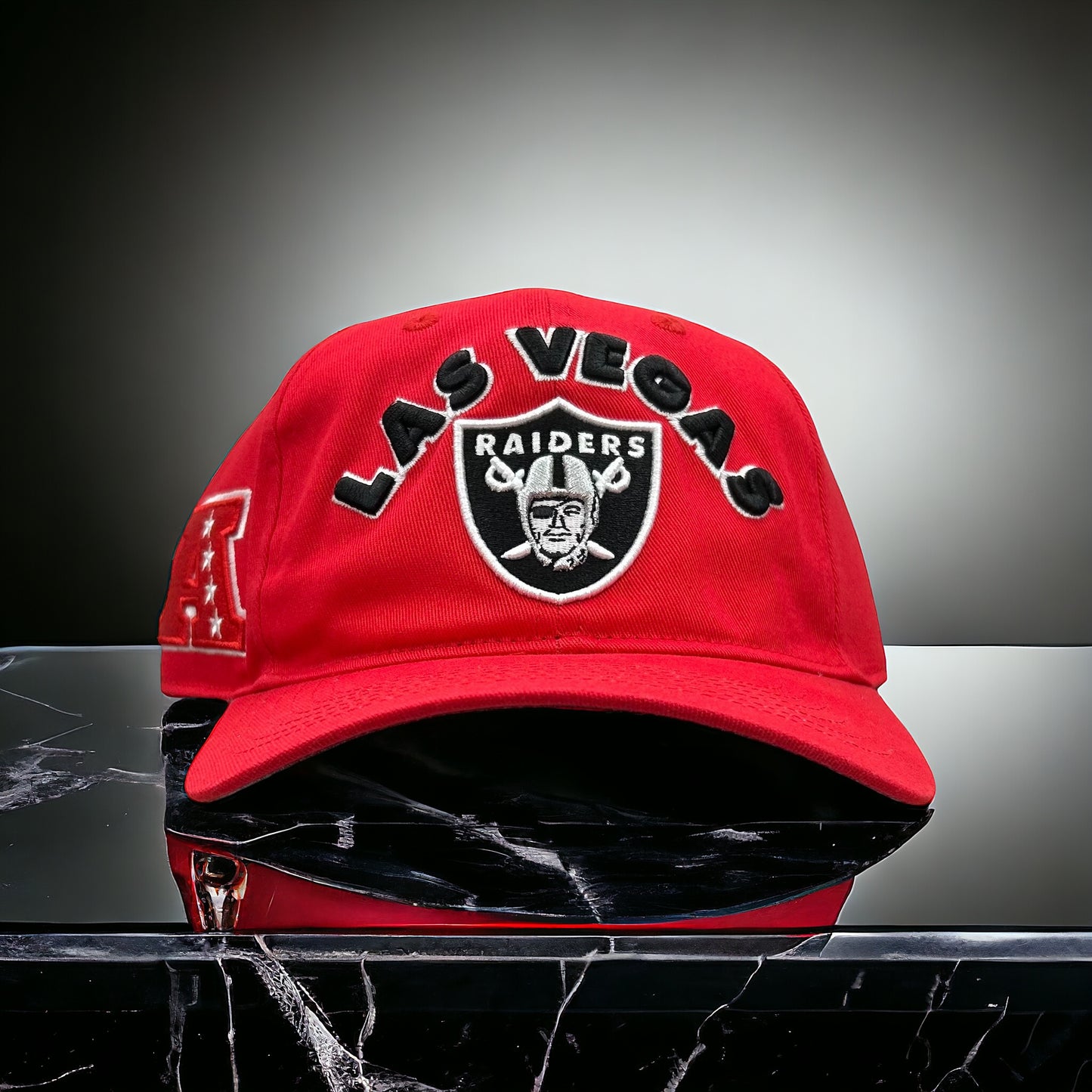 New Las Vegas Raiders PRO STANDARD Leather Strapback Cap Red Dad Baseball Cap