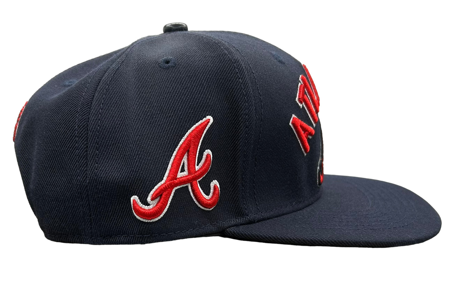 NEW Atlanta Braves PRO STANDARD Navy Blue SnapBack Hat Flat Brim Cap