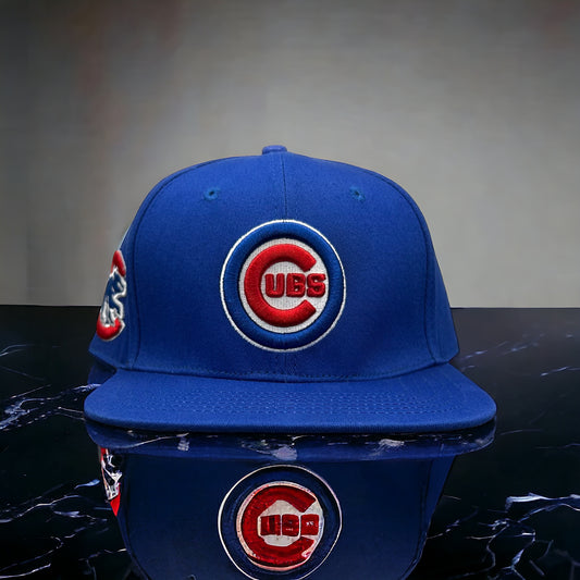 NEW Chicago Cubs PRO STANDARD Classic Logo Blue SnapBack Hat Flat Brim Cap