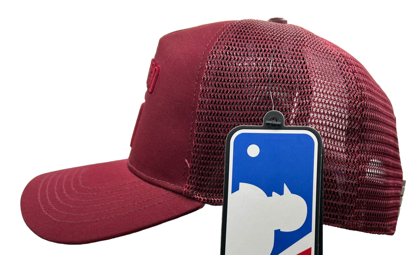 New San Diego Padres Trucker SnapBack Hat Curved Brim Burgundy Adjustable Cap
