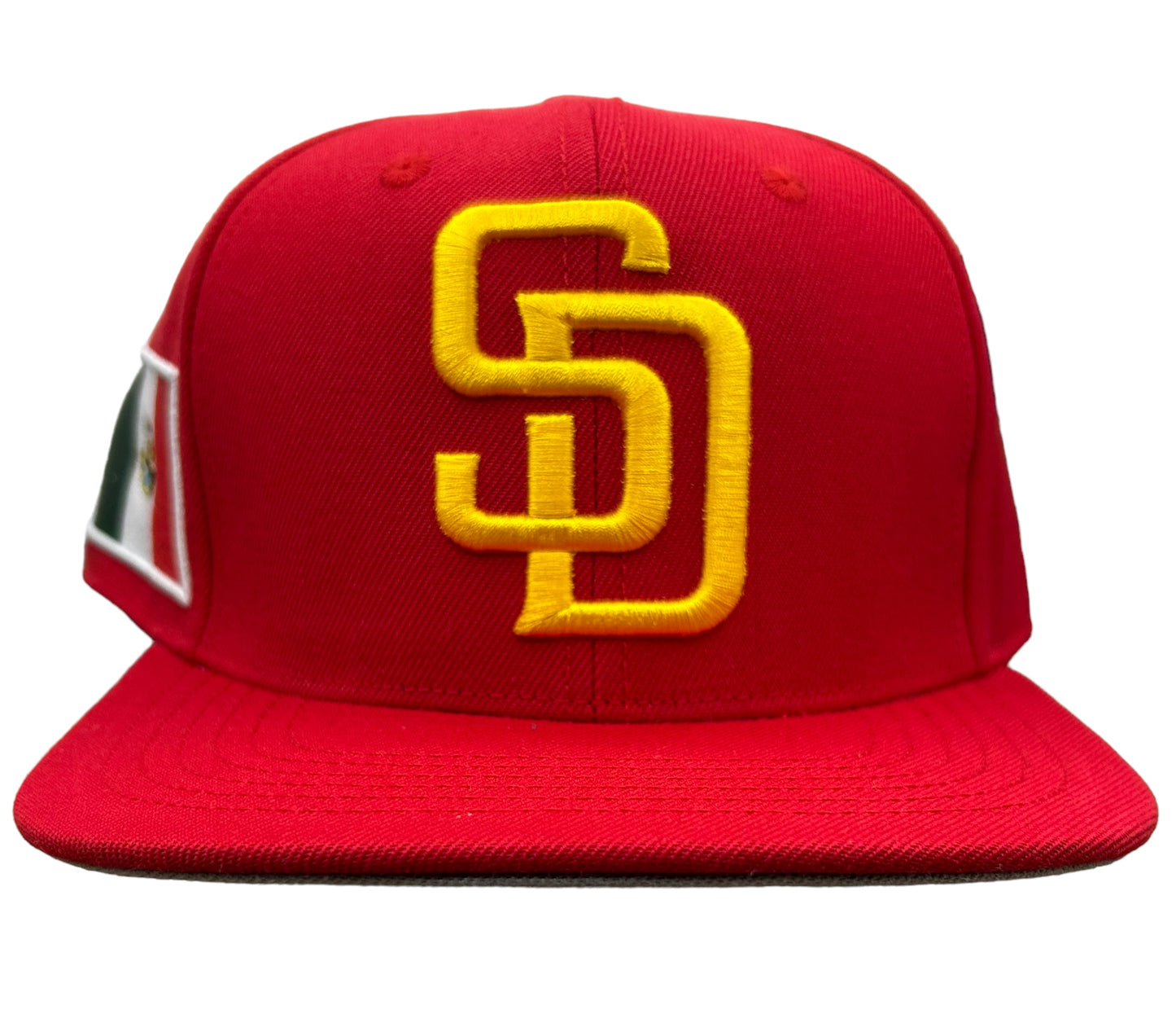 NEW San Diego Padres PRO STANDARD Red Mexico Side Patch Flat Brim Cap Gray UV