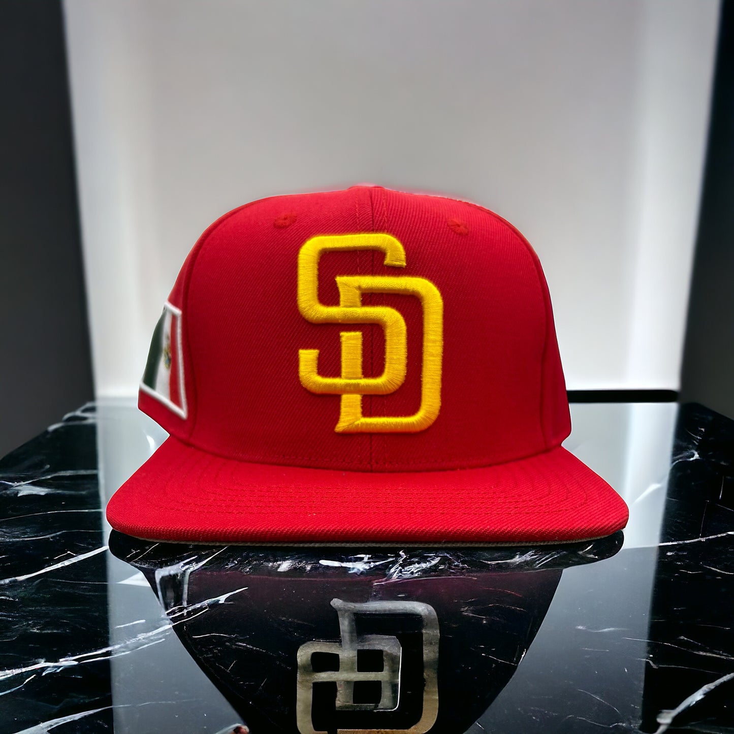 NEW San Diego Padres PRO STANDARD Red Mexico Side Patch Flat Brim Cap Gray UV