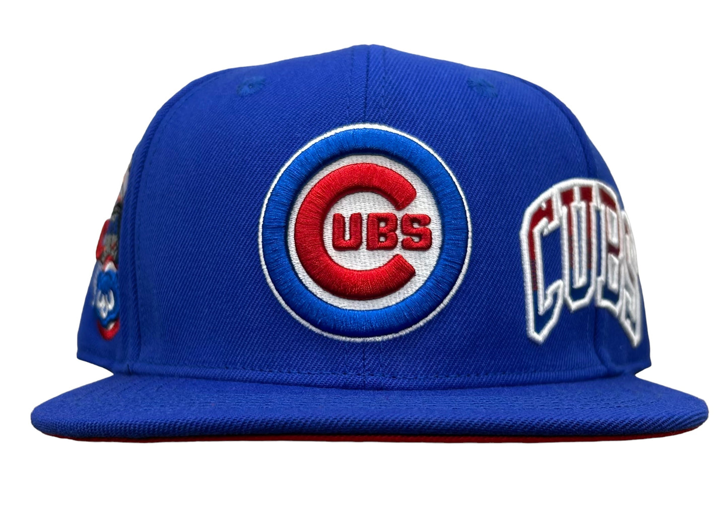 NEW Chicago Cubs PRO STANDARD SnapBack Hat Side Spellout Logo Blue Baseball Cap