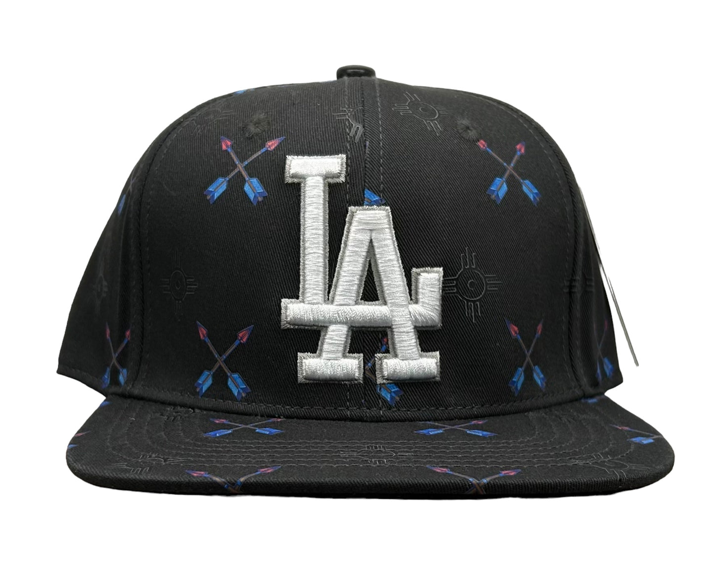 New Los Angeles Dodgers PRO STANDARD SnapBack Hat Flat Brim Cap Arrows AOP