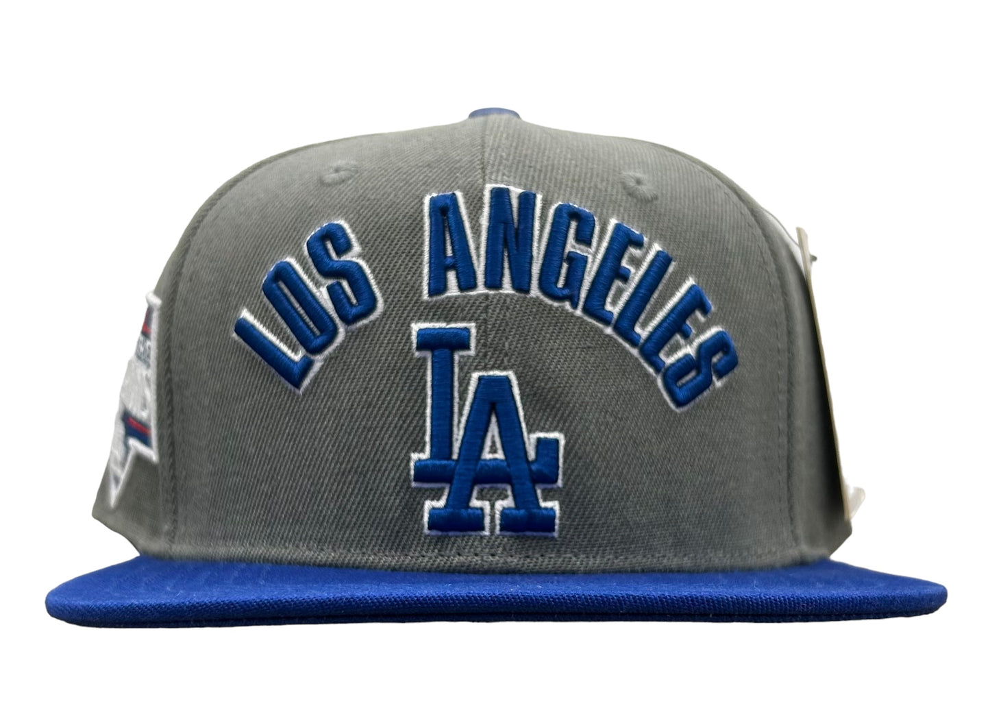 NEW Los Angeles Dodgers PRO STANDARD 2 Tone Stacked Logo SnapBack Hat Flat Brim