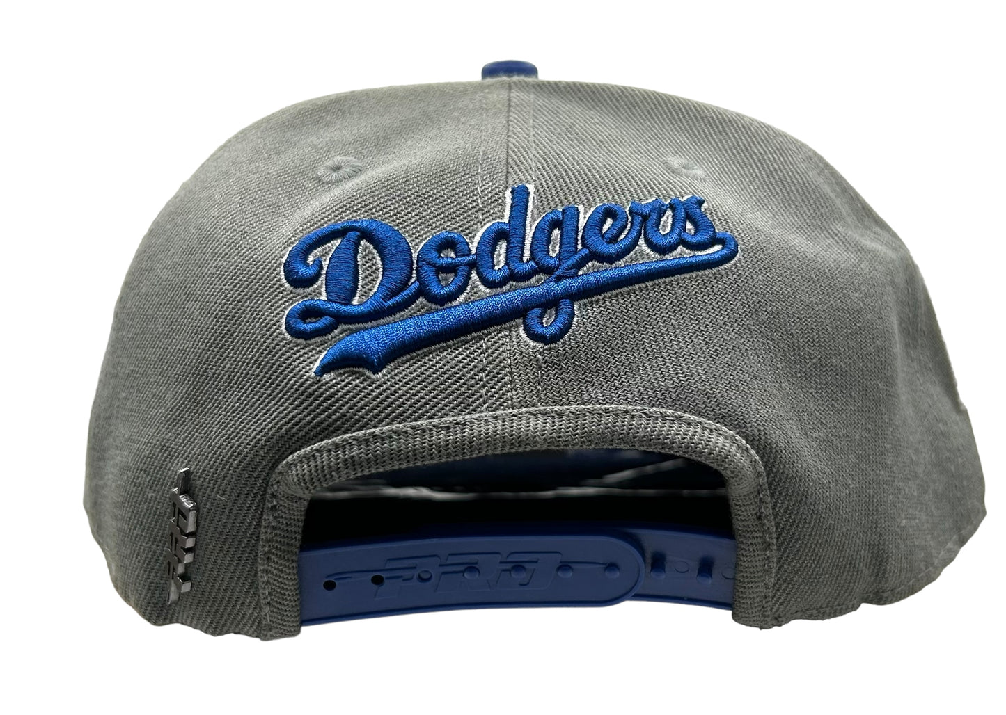 NEW Los Angeles Dodgers PRO STANDARD 2 Tone Stacked Logo SnapBack Hat Flat Brim