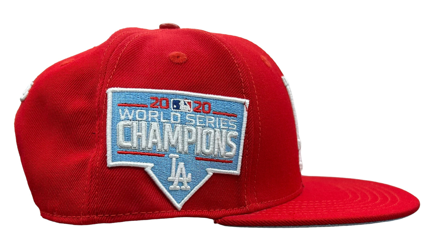 NEW Los Angeles Dodgers PRO STANDARD Red SnapBack Hat 2020 Champs Side Patch