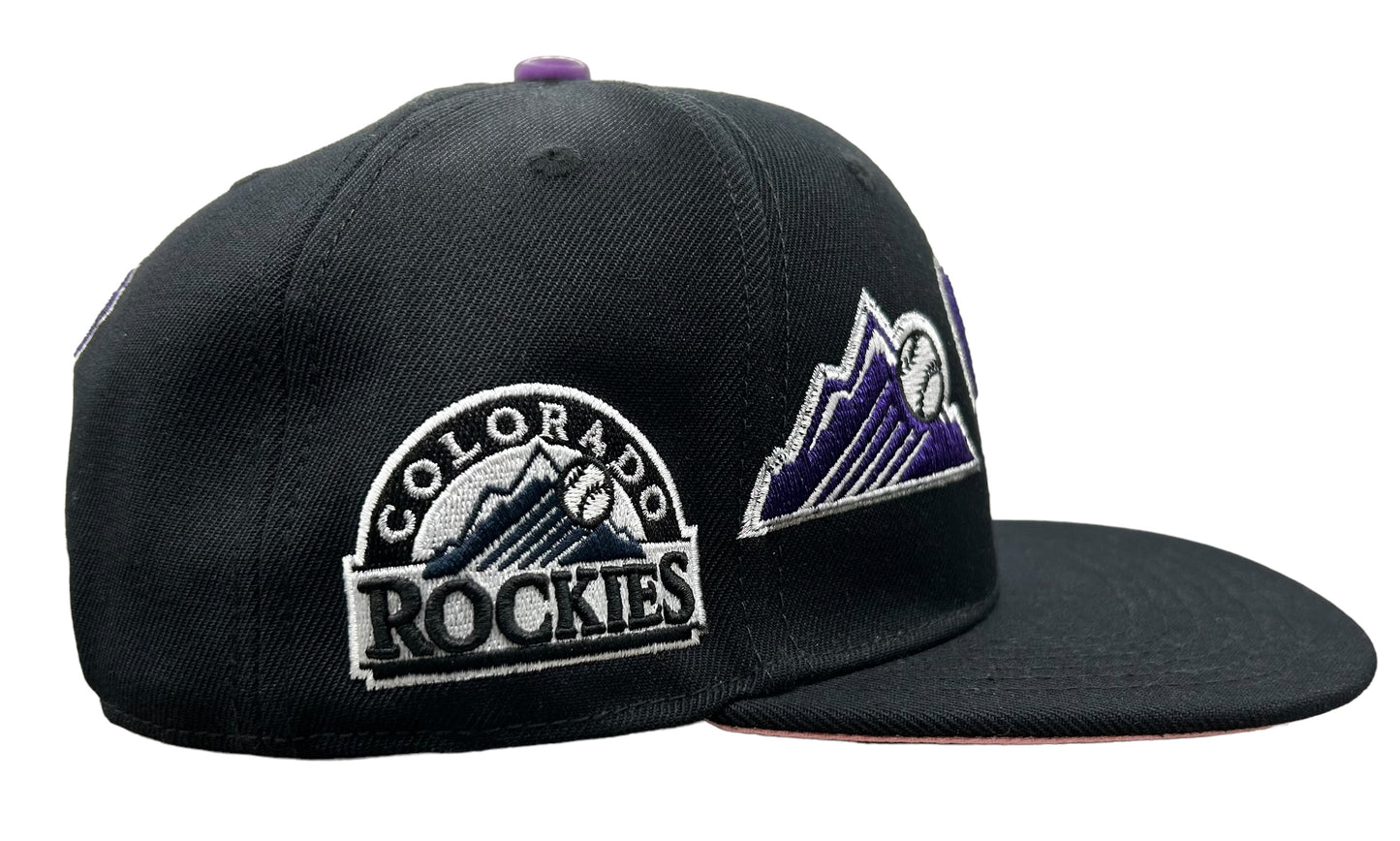 New Colorado Rockies PRO STANDARD Double Front Logo SnapBack Hat Pink UV Cap