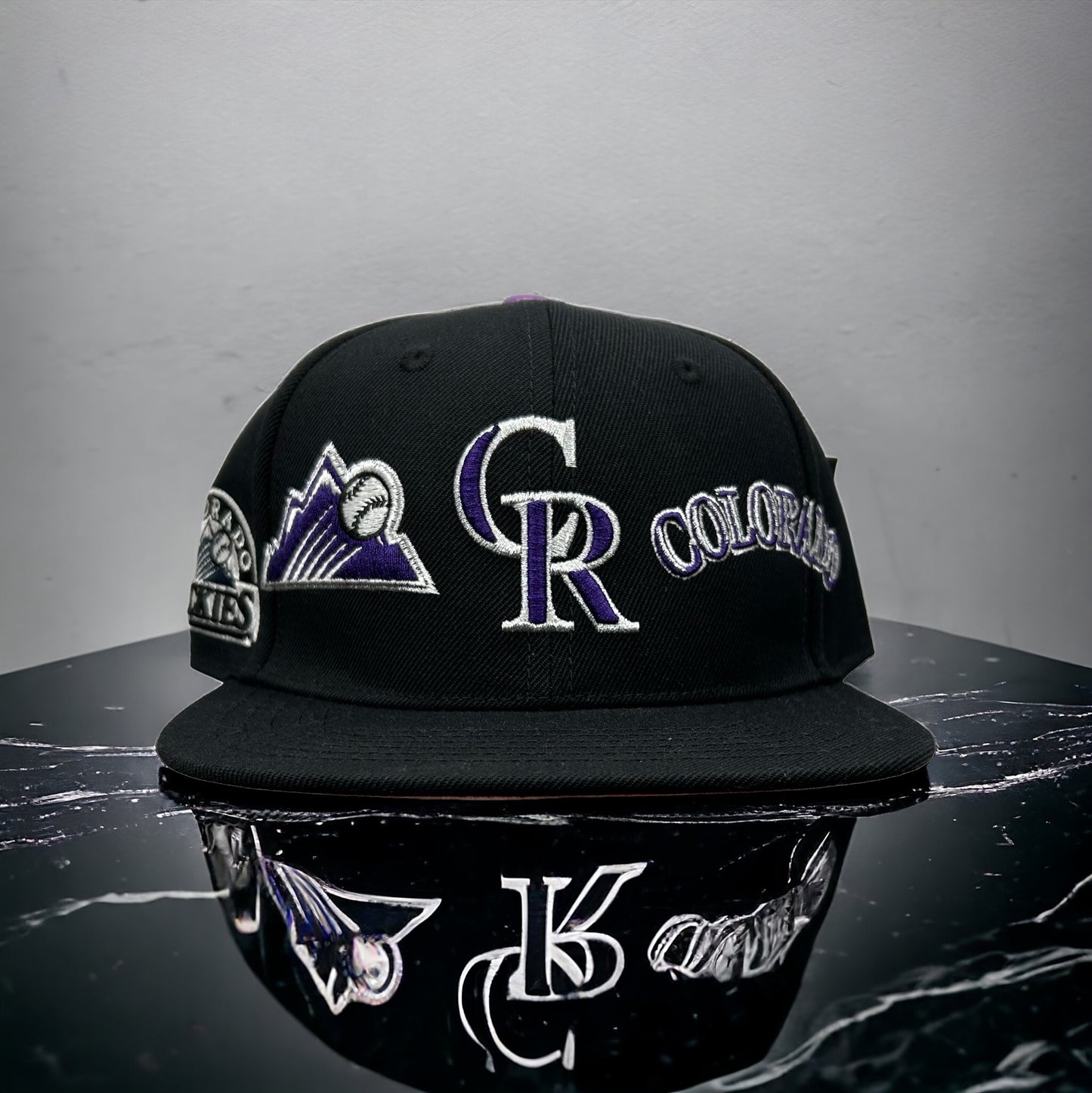 New Colorado Rockies PRO STANDARD Double Front Logo SnapBack Hat Pink UV Cap