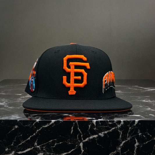 NEW San Francisco Giants PRO STANDARD SnapBack Hat Side Script Logo Flat Brim