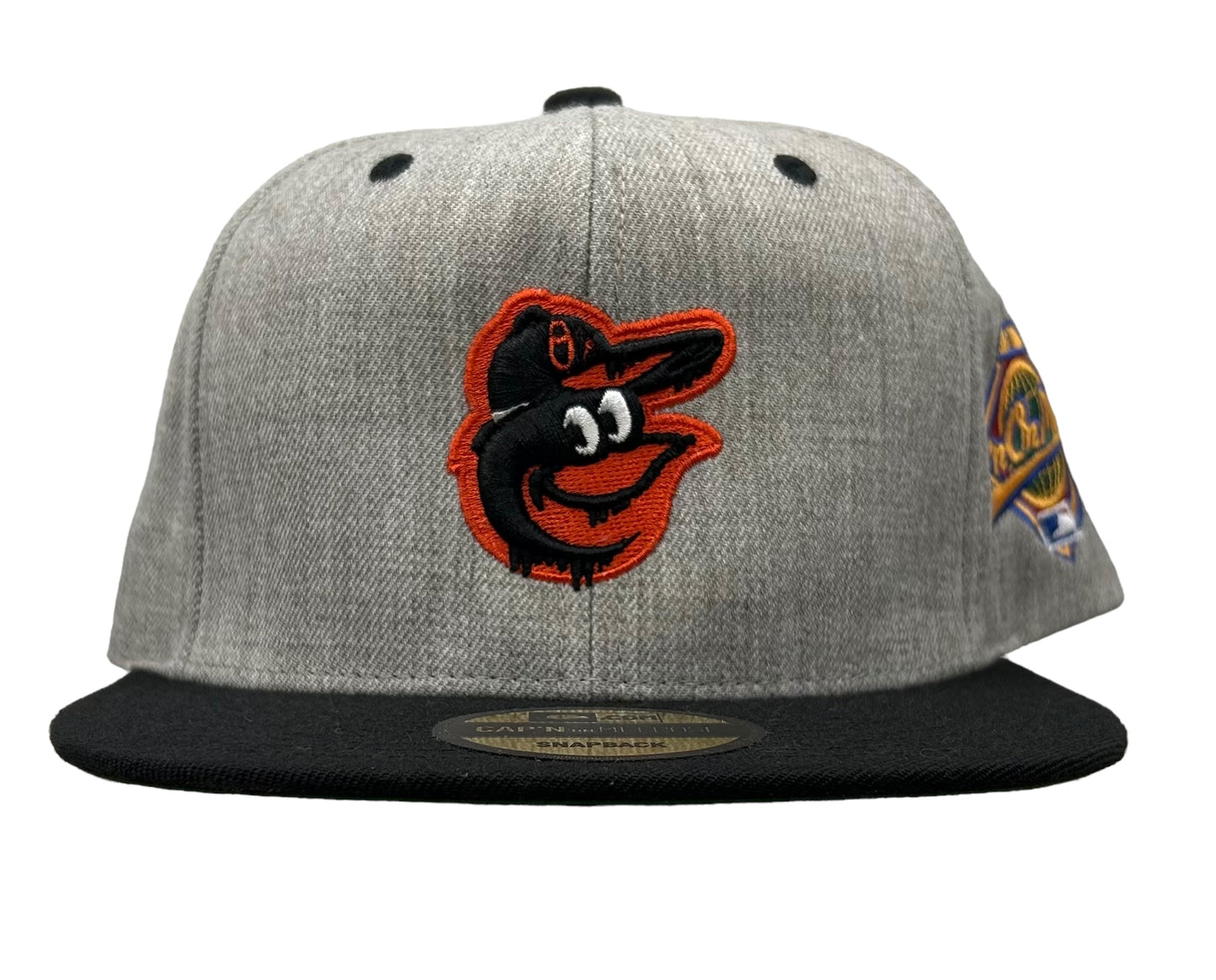 New Baltimore Orioles Capn On Melrose 2 Tone SnapBack Hat Flat Brim Cap Green UV